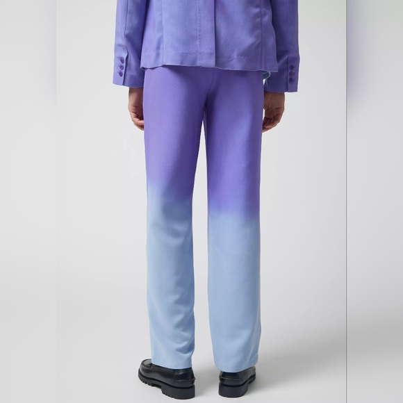 NWT UO x BOBBLEHAUS Purple/Blue Ombre Deadstock Tencel Twill Trouser Pants XS - Picture 4 of 7